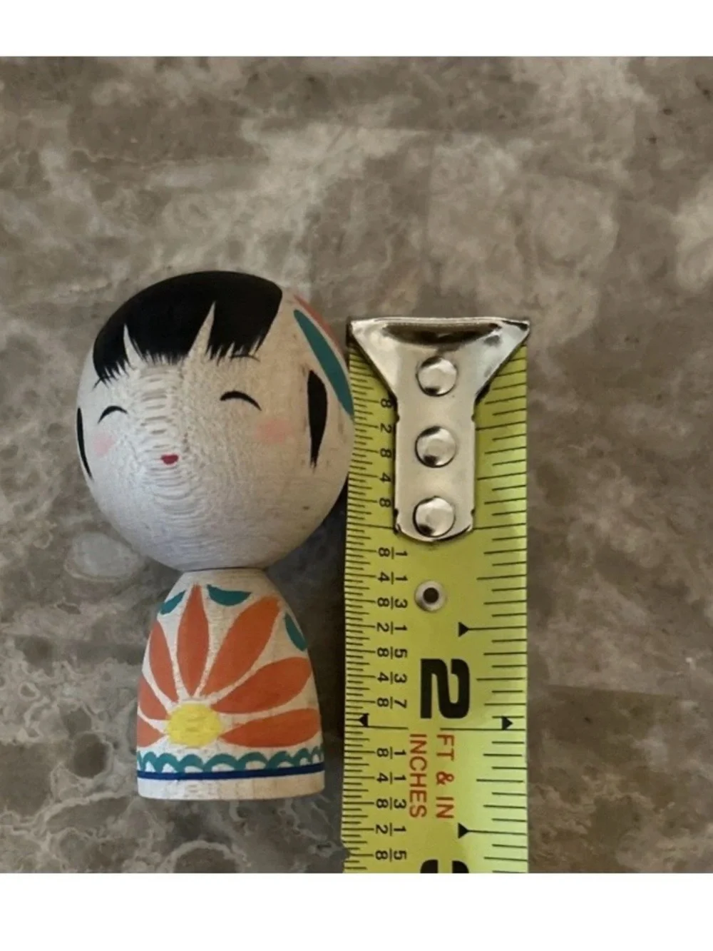 Vintage Japanese Wooden Kokeshi Doll Tetsunori Okuse(1940-1992) Tsugaru